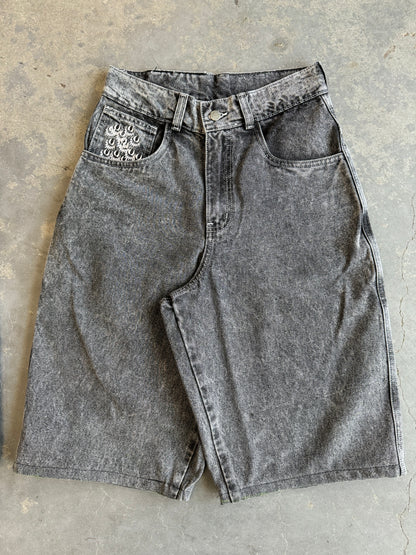 Grey Frosted Denim Jorts