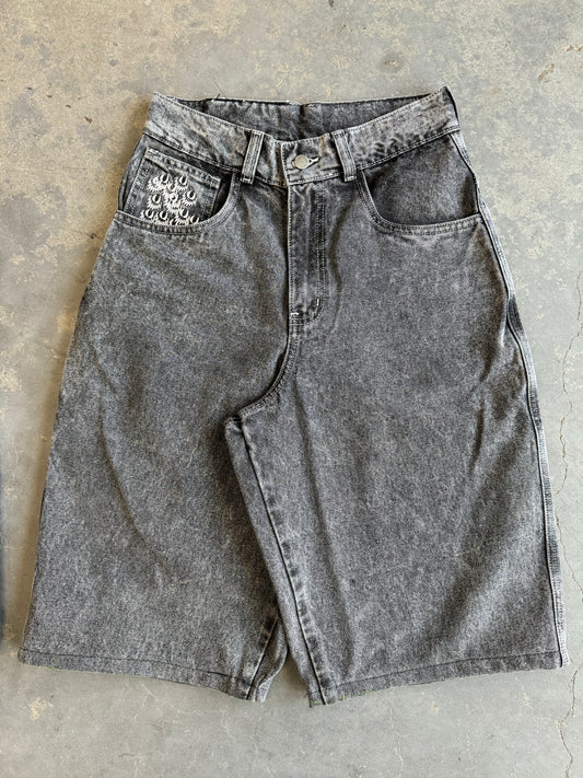 Grey Frosted Denim Jorts