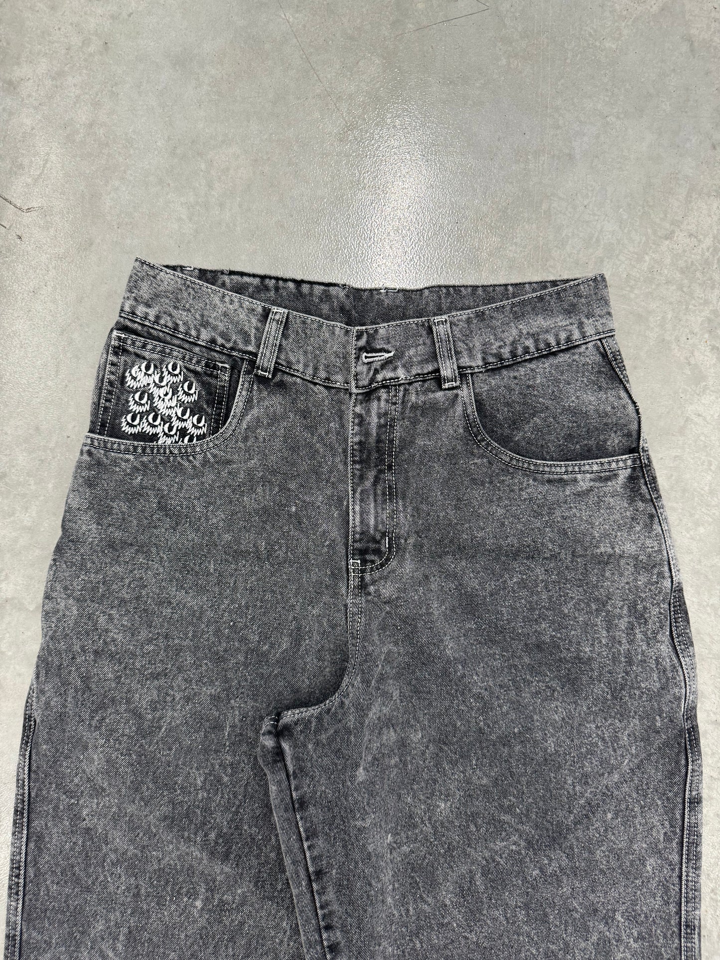 Grey Frosted Denim Jorts