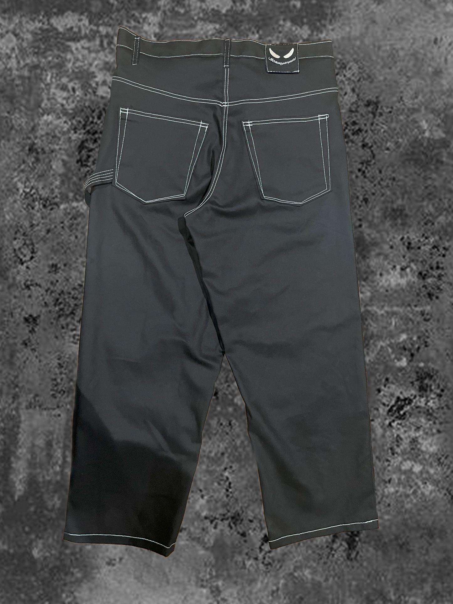 Baggy Black Double Knee Denim